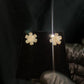 14k Solid Gold VVS Lab Diamond 12mm Flower Earrings - 50345