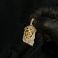 10k Gold Diamond Jesus Head Pendant - 60623