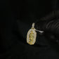 14k Solid Gold Diamond Virgin Mary Pendant - 60566