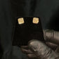 14k Solid Gold 11mm Lab Diamond Square Earrings - 50316