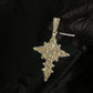 10k Gold Lab Diamond Floral Marquise Pendant - 60612