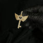 10k Gold Diamond Heart Key Pendant - 60611