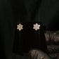 14k Solid Gold VVS Lab Diamond 10.2mm Flower Earrings - 50338