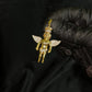 10k Solid Gold Diamond Crowned Angel Pendant - 60605