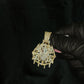 10k Gold Lab Diamond Spider Web Pendant -60514