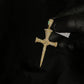 14k Gold VS Diamond Nail Cross Pendant - 60543