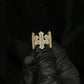 10k Solid Gold VS Diamond Baguette Triple Cross Ring - 30292