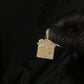 14k Solid Gold Diamond Trap House Pendant - 60606
