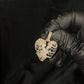 14k Solid Gold Diamond Broken Heart Pendant - 60556