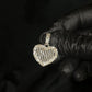 10k White Gold Diamond 3D Heart Pendant - 60575
