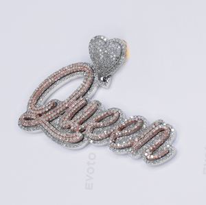 10k Gold Diamond Queen Pendant - 60622