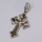 10k Gold Diamond Radiant Cross Pendant - 60653