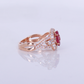18k Solid Gold Diamond & Ruby Ring - 30368