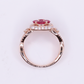 18k Solid Gold Diamond & Ruby Ring - 30368