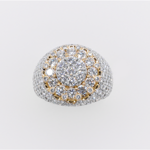 10k Solid Gold Lab Diamond Royal Halo Men's Ring - 30346