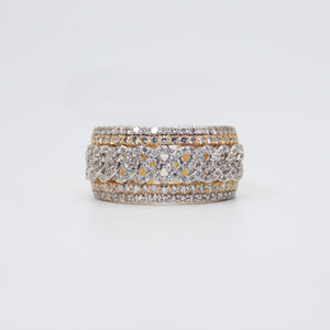 14k Solid Gold VS Diamond XL Cuban Ring