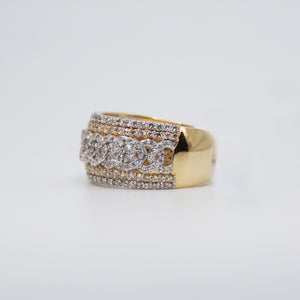 14k Solid Gold VS Diamond XL Cuban Ring