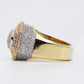 10k Solid Gold VS1 Custom Diamond Hex Ring