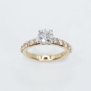 14k Solid Gold Eternity Engagement Ring - 30035