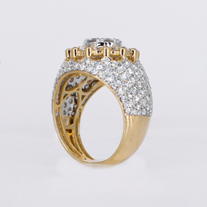 10k Solid Gold Lab Diamond Royal Halo Men's Ring - 30346