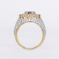 10k Solid Gold Lab Diamond Royal Halo Men's Ring - 30346
