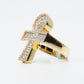 10k Solid Gold VS Diamond XL Ankh Ring - 30103