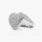 10k Solid Gold Diamond 3D Heart Ring - 30121