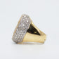 14k Solid Gold VS1 Diamond XL Allah Ring