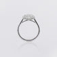14k Solid White Gold Diamond Emerald Cut Engagement Ring - 30328