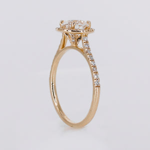 14k Solid Gold Diamond Round Cut Engagement Ring - 30321