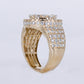 10k Solid Gold Lab Diamond Round Brilliant Men's Ring - 30343