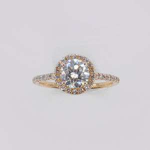 14k Solid Gold Diamond Round Cut Engagement Ring - 30321