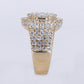 10k Solid Gold Lab Diamond Round Brilliant Men's Ring - 30343