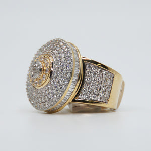 14k Solid Gold VS1 Diamond XL Cake Championship Ring