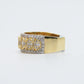 10k Solid Gold VS1 Diamond 10mm Hex Inlay Band