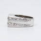 14k Solid White Gold Sapphire & Diamond Ring
