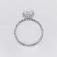 14k Solid White Gold Diamond Oval Cut Engagement Ring - 30330