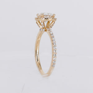 14k Solid Gold Diamond Round Cut Engagement Ring - 30323