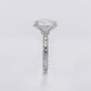 14k Solid White Gold Diamond Oval Cut Engagement Ring - 30330