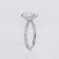 14k Solid White Gold Diamond Oval Cut Engagement Ring - 30330