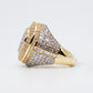 14k Solid Gold Bustdown Baguette Diamond Pinky Ring