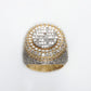 14k Solid Gold Baguette Diamond Bustdown Pinky Ring - 30097