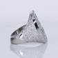 10k Solid Gold Diamond Moon & Star Men's Ring - 30361