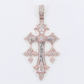 10k Gold Diamond Gothic Cross Pendant - 60638