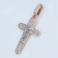 10k Gold Lab Diamond Crucifix Pendant - 60635