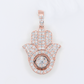 18k Gold Diamond Hamsa Pendant - 60639