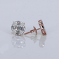 14k Solid Gold 11mm Lab Diamond Baguette Earrings - 50320