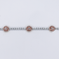 10k Gold Diamond Flower Tennis Bracelet - 20245