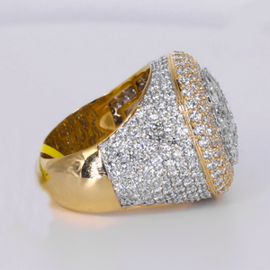 10k Solid Gold Lab Diamond Round Cluster Ring - 30384