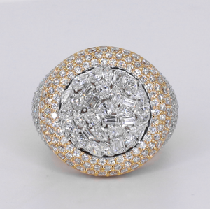 10k Solid Gold Lab Diamond Round Cluster Ring - 30384